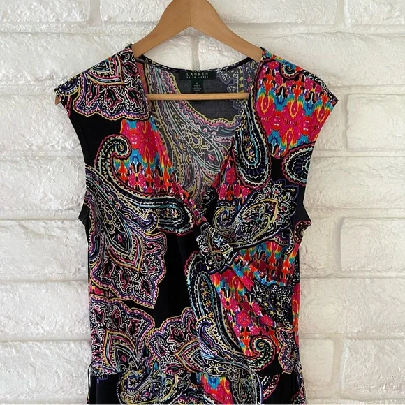 Ralph Lauren Paisley Jumpsuit Sz M P-36 - Picture 5 of 6